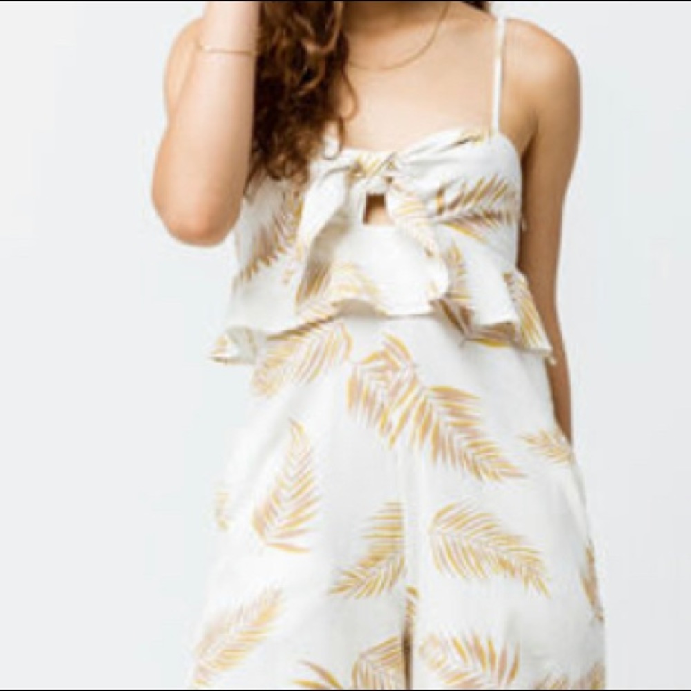 USED ONCE TROPICAL WIDE LEG JUMPSUIT